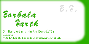 borbala harth business card